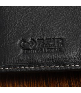 Portfel skórzany czarny vintage duży RFiD Beltimore - krateczka.pl