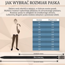 BELTIMORE pasek męski skórzany klamra automat koniak A19