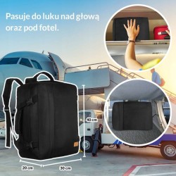Plecak podróżny samolotowy mały bagaż podręczny Rovicky | krateczka.pl