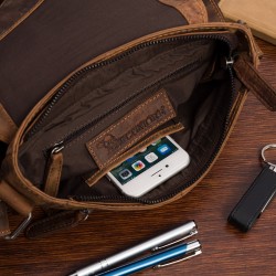 Beltimore torba męska na ramię skórzana elegancka brązowa N18 | Krateczka.pl