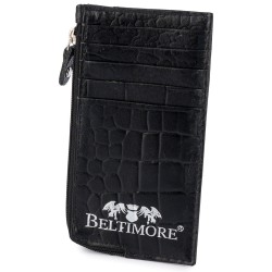 Etui na dokumenty karty czarne croco skórzane Beltimore J06- krateczka.pl