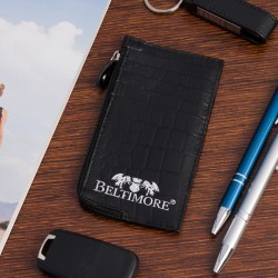 Etui na dokumenty karty czarne croco skórzane Beltimore J06- krateczka.pl