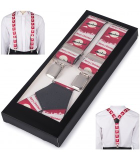 Szelki do spodni męskie eleganckie mocne V w renifery SZ6 | krateczka.pl