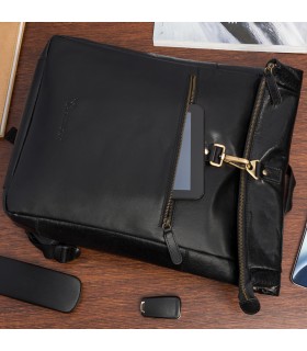 Plecak skórzany na laptopa 15,6 duży A4 Beltimore czarny N19 | Krateczka.pl