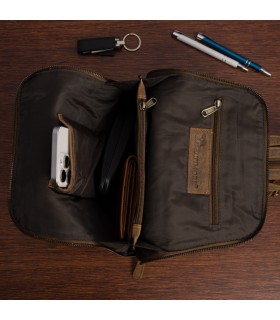 Plecak saszetka nerka przez ramię crossbody brazowy S11 | Sklep Krateczka.pl