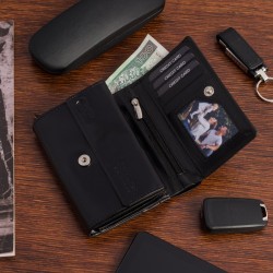 Portfel skórzany damski RFiD na karty skóra Beltimore A01|krateczka.pl