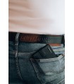 Beltimore męski skórzany pasek szeroki jeans czarny | Sklep Krateczka