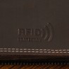 Portfel skórzany duży RFiD nubuk brązowy zasuwany skóra - KRATECZKA.PL