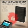 Portfel skórzany duży RFiD nubuk brązowy zasuwany skóra - KRATECZKA.PL