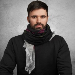 Arafatka Chusta Męska Bawełniana Czarna Krata Wojskowa Taktyczna ARF | Krateczka.pl