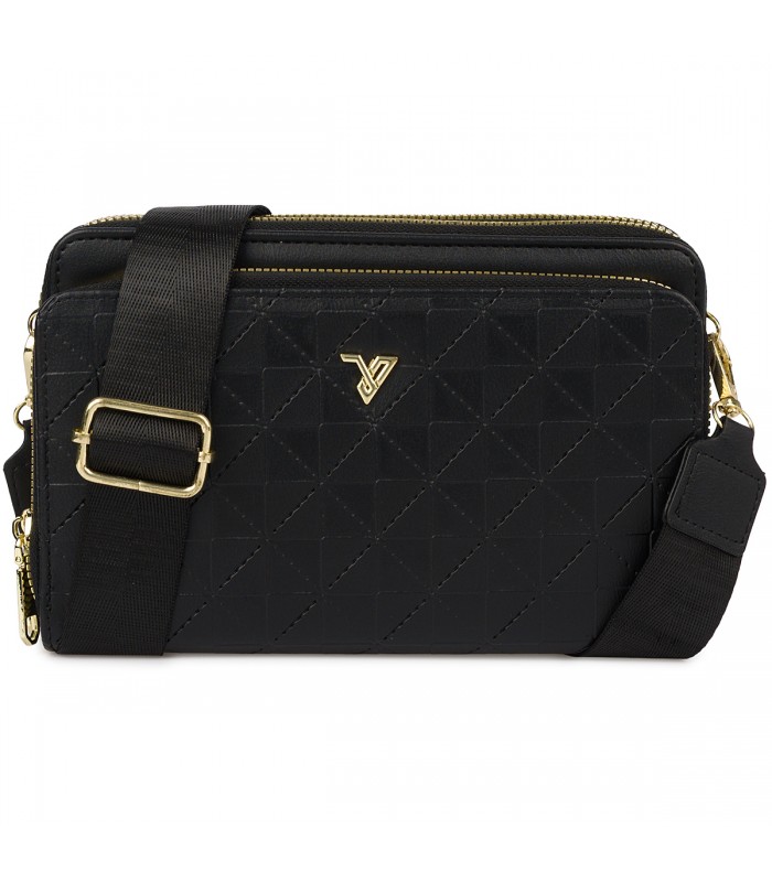 Czarna Torebka crossbody damska mini na telefon POR-T-51- Krateczka.pl