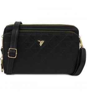 Czarna Torebka crossbody damska mini na telefon POR-T-51- Krateczka.pl