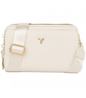 Ecru Torebka crossbody damska mini na telefon POR-T-51- Krateczka.pl