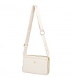 Ecru Torebka crossbody damska mini na telefon POR-T-51- Krateczka.pl