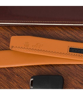 Pasek męski skórzany 3,5 cm klamra automatyczna Beltimore 02-542 | Krateczka.pl