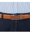 Pasek męski skórzany 3,5 cm klamra automatyczna Beltimore  | Krateczka.pl