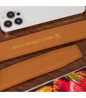 Pasek męski skórzany 3,5 cm klamra automatyczna Beltimore  | Krateczka.pl