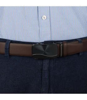 Pasek męski skórzany 3,5 cm klamra automatyczna Beltimore  | Krateczka.pl
