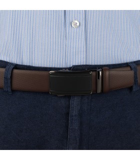 Pasek męski skórzany 3,5 cm klamra automatyczna Beltimore  | Krateczka.pl