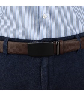 Pasek męski skórzany 3,5 cm klamra automatyczna Beltimore  | Krateczka.pl