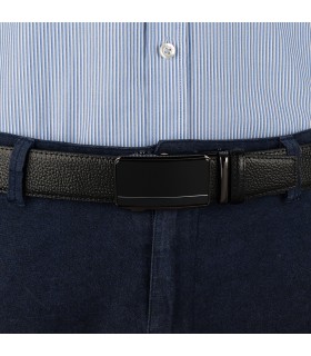 Pasek męski skórzany 3,5 cm klamra automatyczna Beltimore  | Krateczka.pl