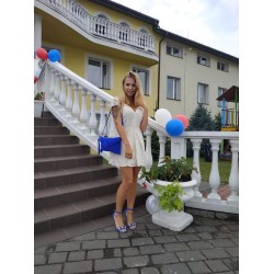 Jasnoszara zamszowa skórzana włoska damska kopertówka - krateczka.pl