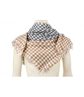 Czarno- brązowa arafatka unisex chusta duża solidna Q84