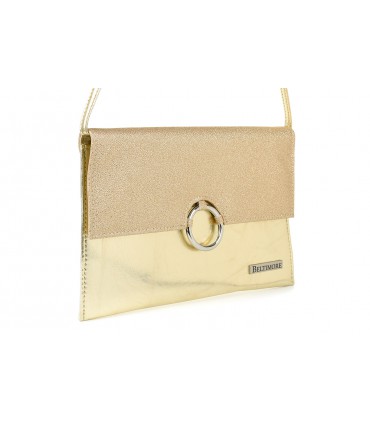 Złota oryginalna damska torebka kopertówka | Krateczka.pl