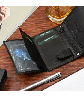Męski portfel skórzany klasyczny RFiD Beltimore U93| Krateczka.pl
