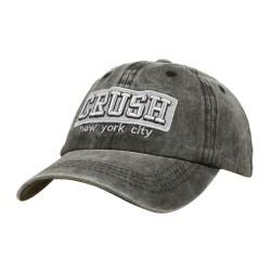 Czarna Czapka z daszkiem baseballówka vintage unisex - krateczka.pl