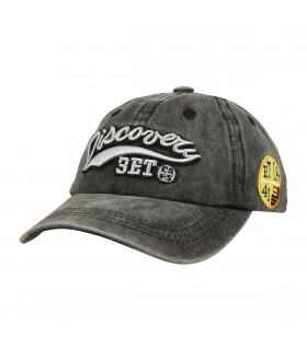 Czarna Czapka z daszkiem baseballówka vintage unisex - krateczka.pl