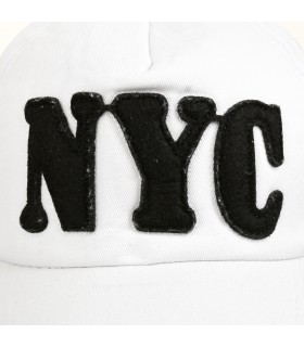 Biała Czapka z daszkiem baseballówka vintage NYC- krateczka.pl