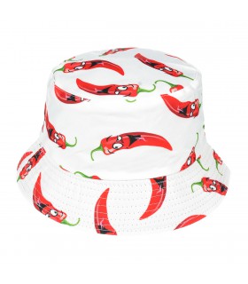 Kapelusz dwustronny bucket hat dziecięcy białe  chilli- krateczka.pl