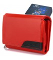 Damski portfel skórzany czerwony duży RfID Beltimore 036