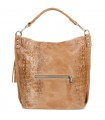 Taupe torebka skórzana zamszowa CROCO shopper | Krateczka.pl
