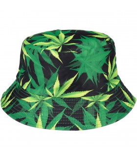 Zielony kapelusz dwustronny bucket hat wędkarski - krateczka.pl