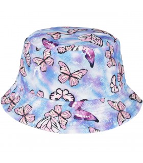 Motylki dwustronny kapelusz dziecięcy bucket hat - krateczka.pl